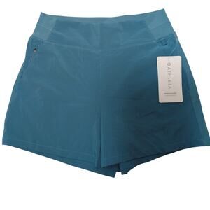 Athleta 4 Brooklyn short borealis green lightweight comfort casual elastic waist